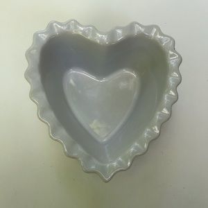 Chantal Fluted Heart Stoneware Ramekin White